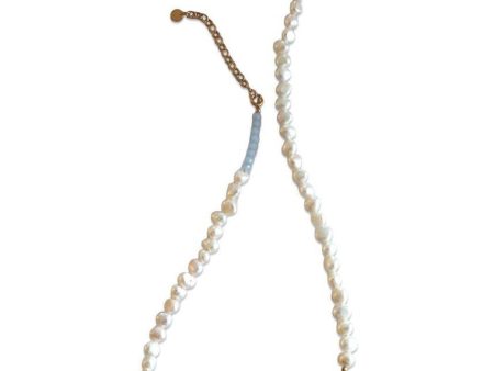 Perlie Creme Necklace - Gold Cheap