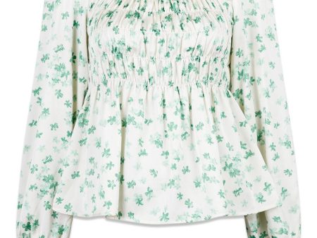 Pitt Star Flower Blouse - White Online Sale