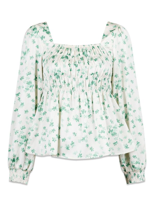 Pitt Star Flower Blouse - White Online Sale