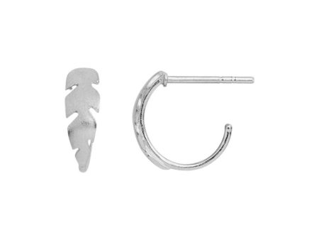 Petit Creol with Feather Earr - Silver Online Hot Sale