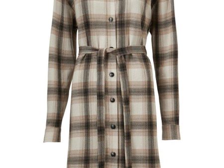 Fred shirt dress - Camel Check Sale