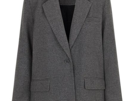 Gale check blazer - Cox Grey Check Discount