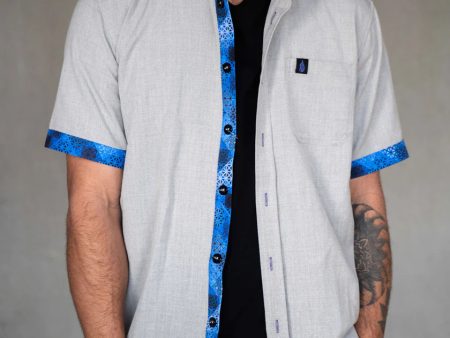 Neptune Short Sleeve Button Down Shirt by Threyda For Cheap