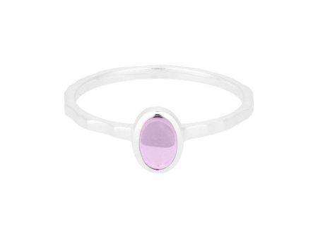 Shine Purple Ring - Silver Online Sale