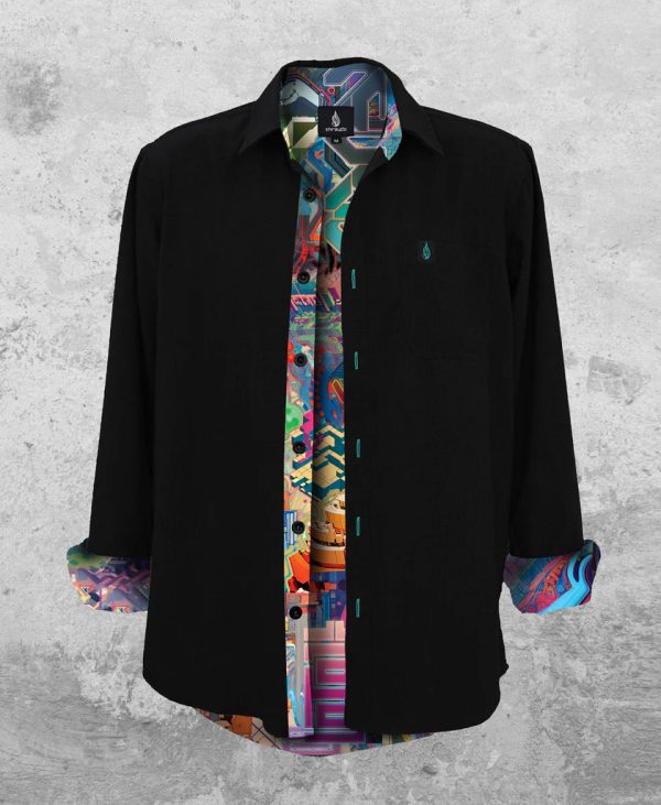 Lilith Lined Button Down Shirt by Android Jones For Sale