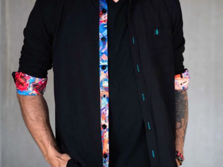 Lilith Lined Button Down Shirt by Android Jones For Sale