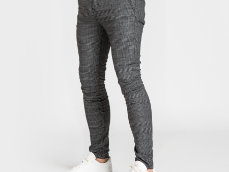 Oslo Chino - Black Grey Check For Cheap