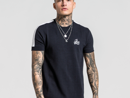 Leon Tee - Navy Check Cheap