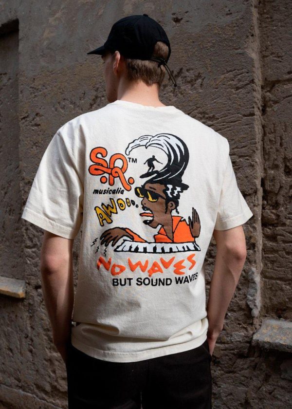 SOUND WAVES TEE - Natural Sale