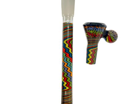 Chase Adams Worked Slide and Downstem Set (Rainbow) Sale