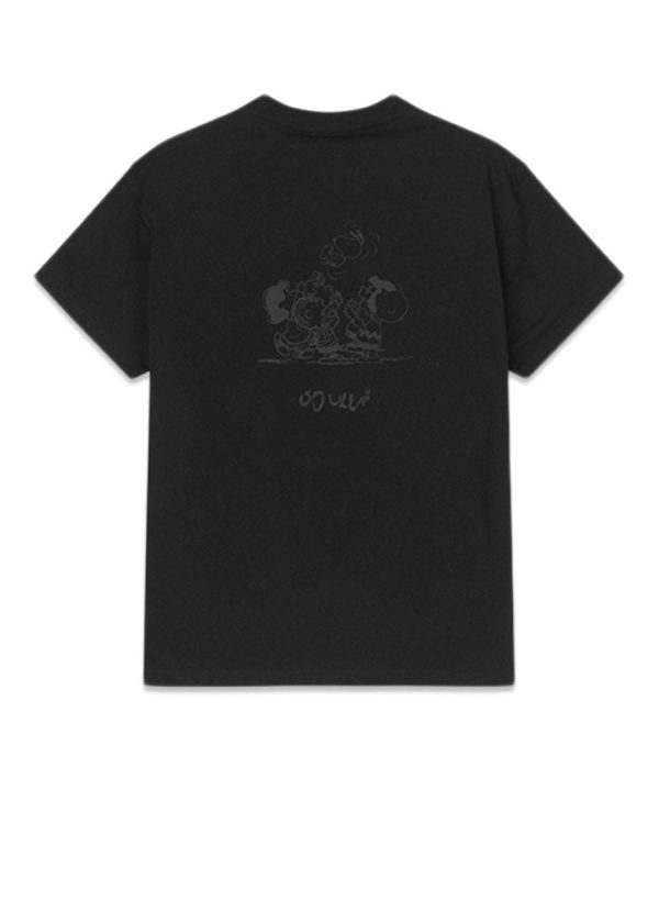 Snoopy sitting T-shirt - Black on Sale