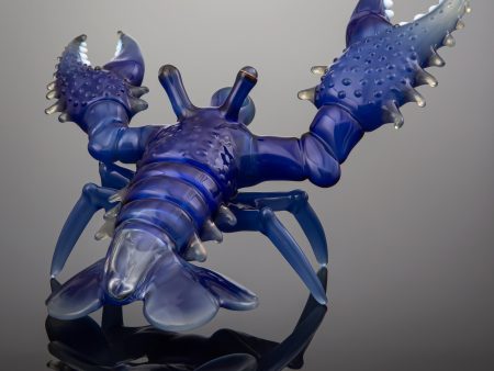 Lindemann Glass Blue Lobster Bubbler (Custom Blue Mix) Fashion