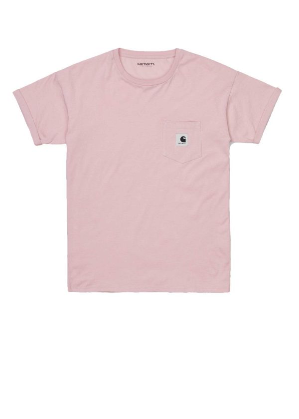 W  S S Carrie Pocket T-Shirt - Frosted Pink For Sale