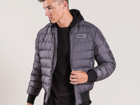 Lazeon Bomber Jacket - Grey Sale