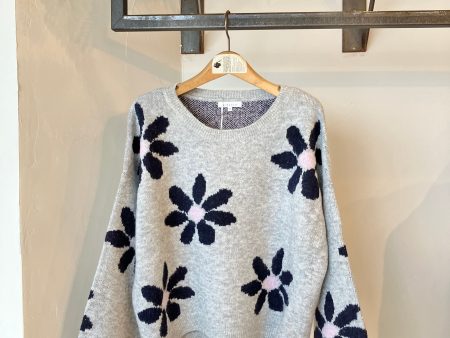 MIRACLE  FLORAL KNIT  LIGHT  GRAY Discount