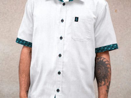 Jupiter Short Sleeve Button Down Shirt by Threyda Sale