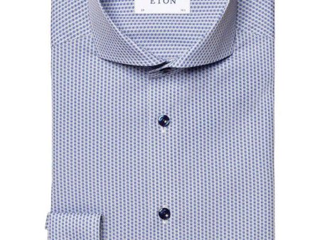 Slim - Glass Print Poplin - Blue Online Hot Sale