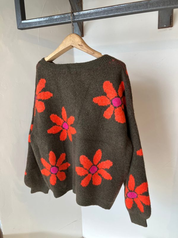 MIRACLE  FLORAL KNIT  OLIVE Online