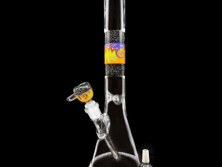 Vetro x Trademark Glass Custom Worked Beaker (Black Crushed Opal) Online Sale