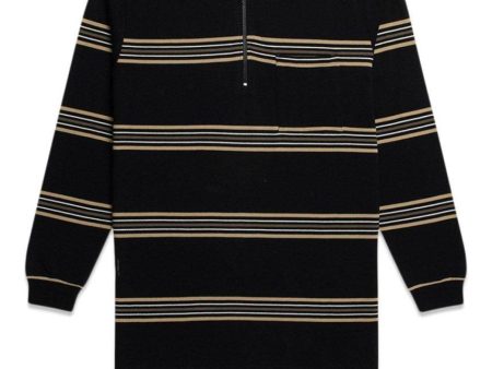 Stona Stripe Polo - Black Online Sale