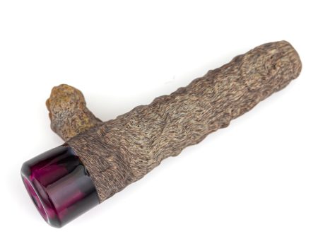 Green-T Stone Series Chillum (Gold Amethyst) Online Sale