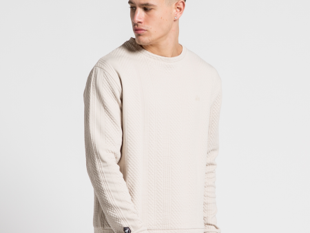 Roma Crew Sweater - White Sands Online now