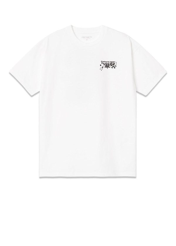 W  S S Zipatone T-Shirt - White   Black Hot on Sale