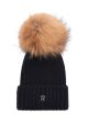 Hat Pom Pom - Black Natural Sale