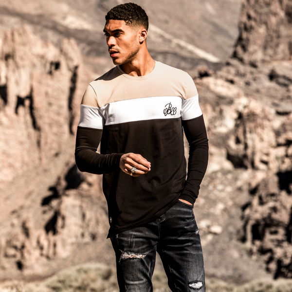 Alta Long Sleeve Tee - Black White Stone For Discount