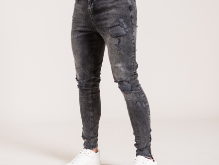 Eldon Skinny Stretch Jeans - Black Wash Online Sale