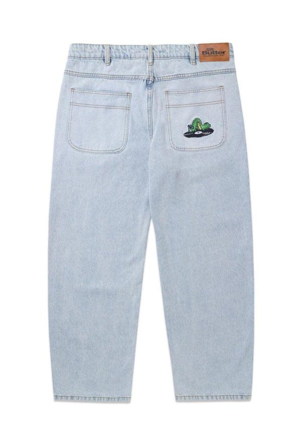 Selector Denim pants (Baggy) - Light Blue Cheap