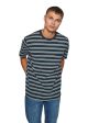 Troi Striped Tee - Navy on Sale