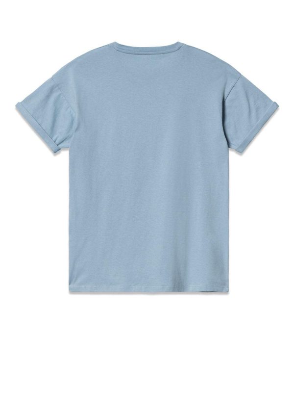 W  S S Pocket T-Shirt - Frosted Blue Sale