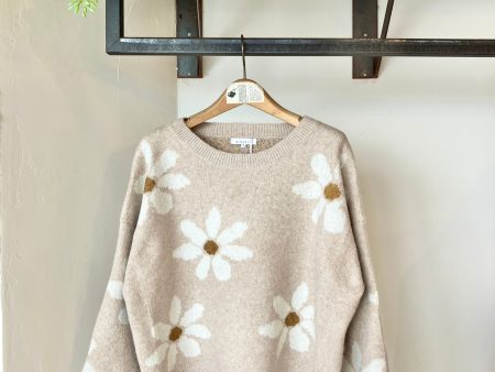 FLORAL KNIT NATURAL BEIGE For Discount