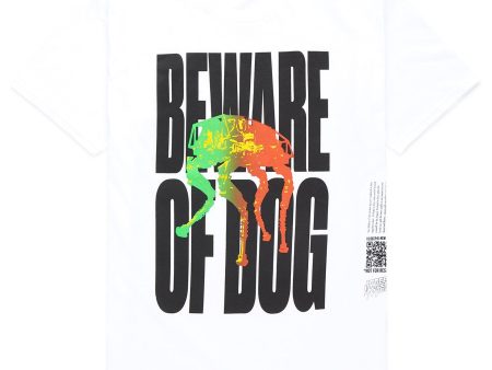 Beware of Dog Tee (White) Discount