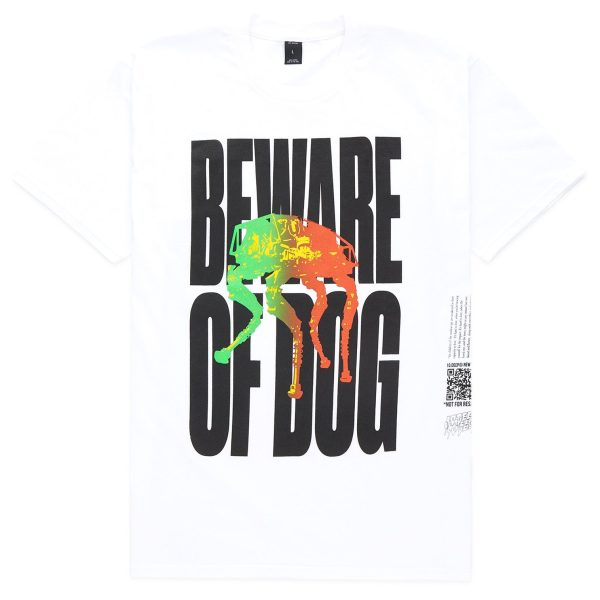 Beware of Dog Tee (White) Discount