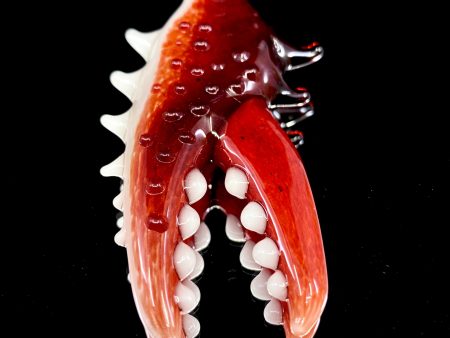 Lindemann Glass Claw Pendant (Red White) Cheap