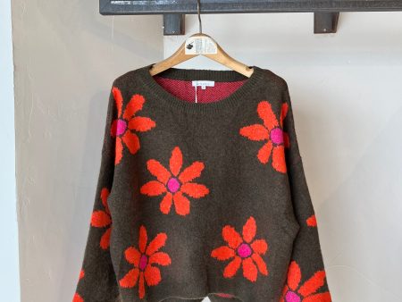 MIRACLE  FLORAL KNIT  OLIVE Online