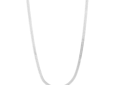 Short Snake Necklace Silver - Silver Discount