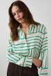 Mara Shirt Green Line Art 🤎♡ Fashion