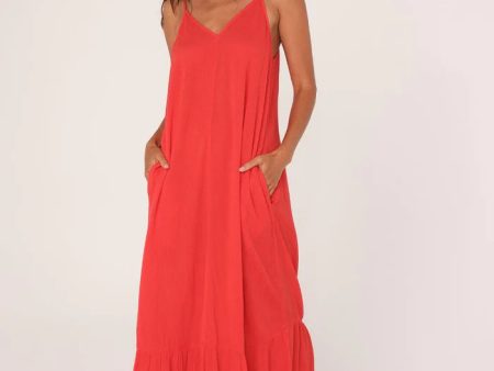 Ania Maxi Dress FLAME For Cheap